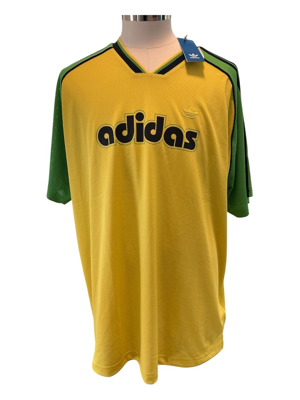 Adidas Originals Jersey XL Pure Sulfur Mesh Brazil Trefoil Jersey Shirt JD0813